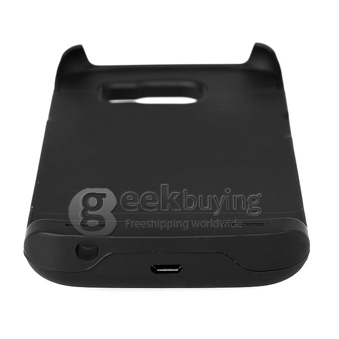 4200mah External Back Power Bank Rechargeable Battery Cover Case For Samsung S6 Edge - Black