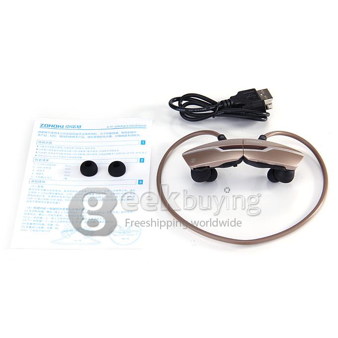 ZONOKI B97 Outdoor Neckband BT2.1+EDR 1Mbps Wireless Headphone Stereo Audio Headset With Magnetic - Coffee
