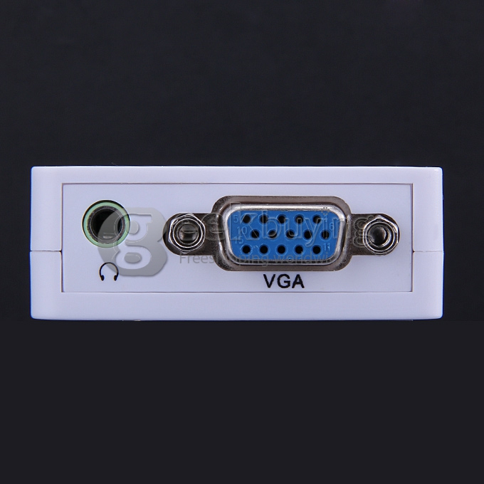 High Bandwidth HD 1080P Mini HDMI  to VGA /Audio Converter Box - White