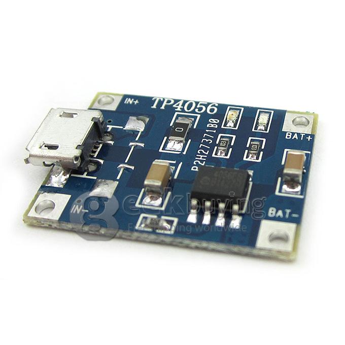TP4056 1A 3.7V Lipo Battery Charging Board Charger Module DIY Micro USB Interface