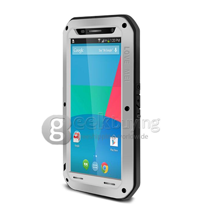 LOVE MEI Powerful Dirt/Shockproof Protective Case With Corning Gorilla Glass For Google Nexus 6 - Silver
