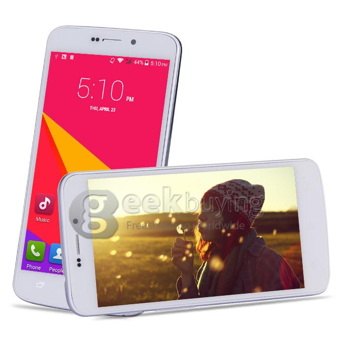 GOWIN A70 5.0 Inch QHD Pixels MTK6572 Dual Core 1.3GHz Smartphone Android 4.4 OS 8.0MP 3G GPS - White