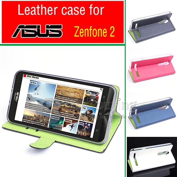Protective PU Leather Case Hard Case Cover with for ASUS Zenfone 2 5.5inch - White