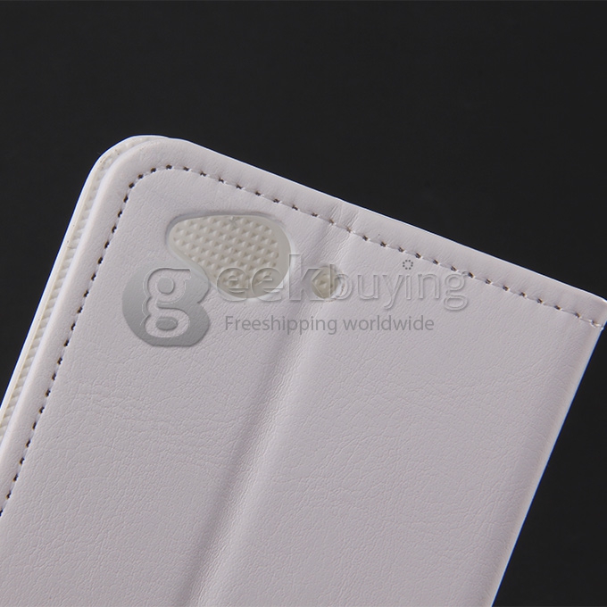 Protective PU Leather Case Hard Case Cover with for ZTE Blade S6 Q7 5.5inch - White