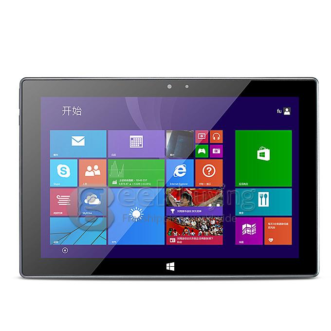 PIPO W8 10.1 Inch 4GB/64GB Windows8.1 Tablet PC Intel Core-M Dual Core 2.0GHz 10000mAh Battery IPS Retina 2560*1600 HDMI Bluetooth WiFi - Black+Grey