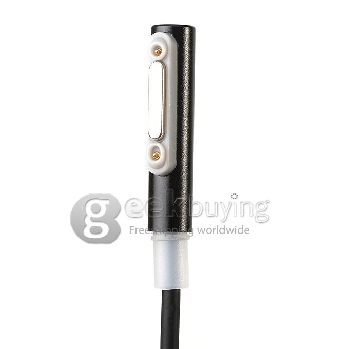 Magnetic Aluminum Metal LED USB Charger Cable For Sony Xperia Z1 Z2 Z3 Compact - Black