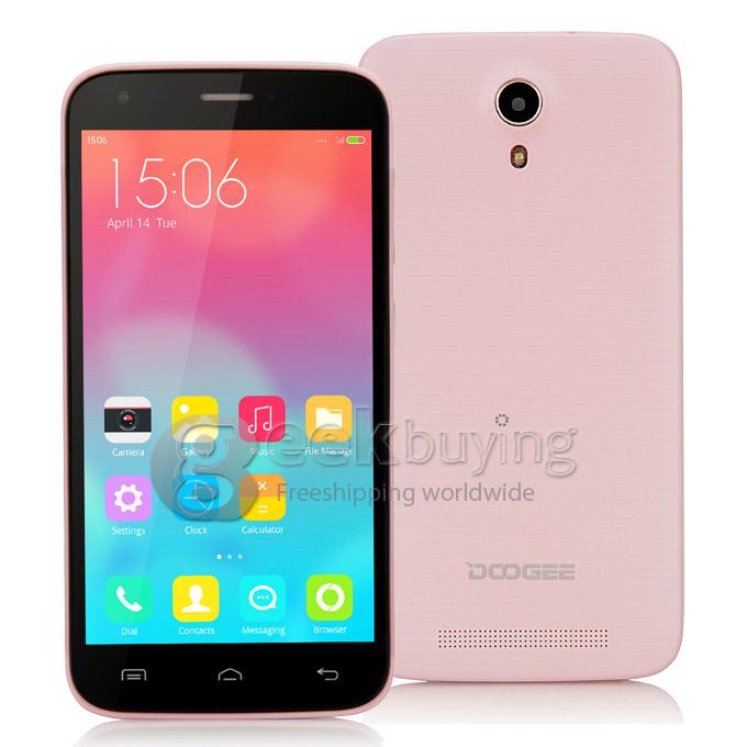 Doogee Valencia 2 Y100 5.0inch Android 4.4 1GB 8GB MTK6592 Octa Core 1.7GHz Smartphone 13.0MP 3G GPS OTG Hotknot- Pink