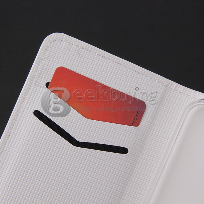 Protective PU Leather Case Hard Case Cover with for ZTE Blade S6 Q7 5.5inch - White