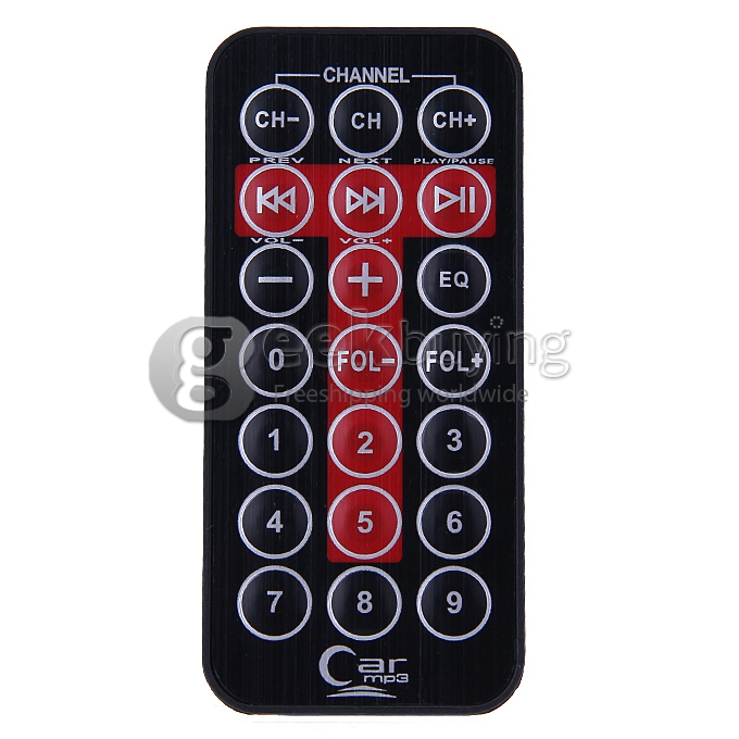 Car MP3 12V/24V Wireless Remote Control USB/TF Player with FM Modulator (Orange)