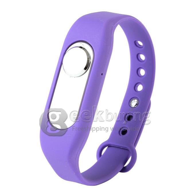 WR-06 Wearable Wristband Bracelet 4GB 70H Digital Voice Recorder Wrist Band WAV Recording Format - Purple