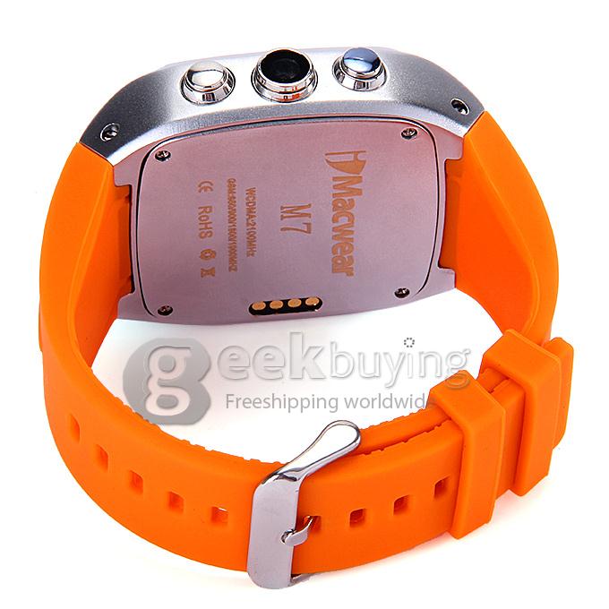 iMacwear SPARTA M7 1.54 Inch Touch Screen 3G Smart Watch Phone IP67 Waterproof Rating Android 4.4 Dual Core CPU - Orange