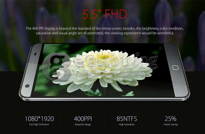 [HK Stock]Elephone P7000 64bit 4G LTE 5.5inch FHD Android 5.0 3GB RAM MTK6752 Octa Core 1.7GHz Smartphone 13.0MP Dual Camera - Black