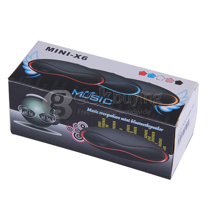 Mini Rugby Design X6 Wireless Bluetooth Speaker HIFI MP3 Speaker System with Mic Hands-free - Blue
