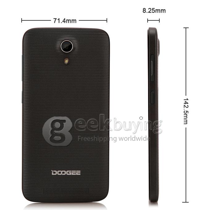Doogee Valencia 2 Y100 5.0inch Android 4.4 1GB 8GB MTK6592 Octa Core 1.7GHz Smartphone 13.0MP 3G GPS OTG Hotknot- Black