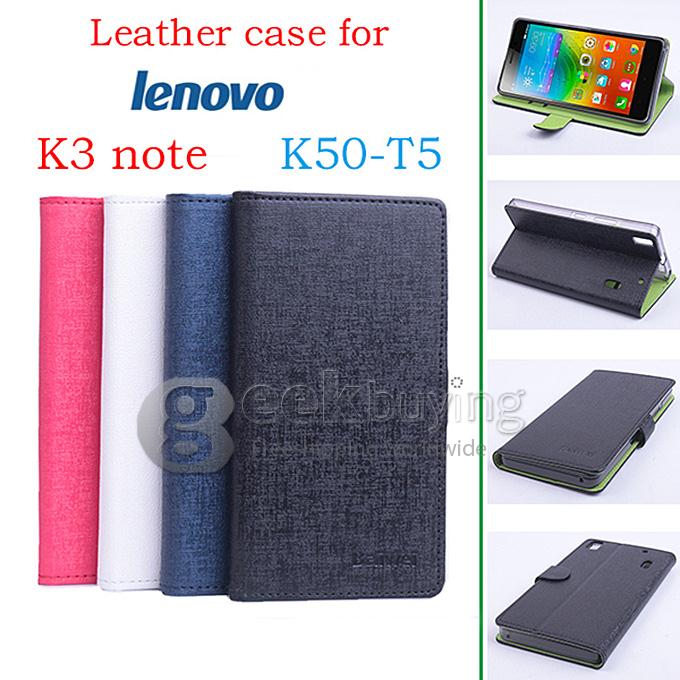 Protective PU Leather Case Hard Case Cover with for Lenovo Lemo K3 Note - Black