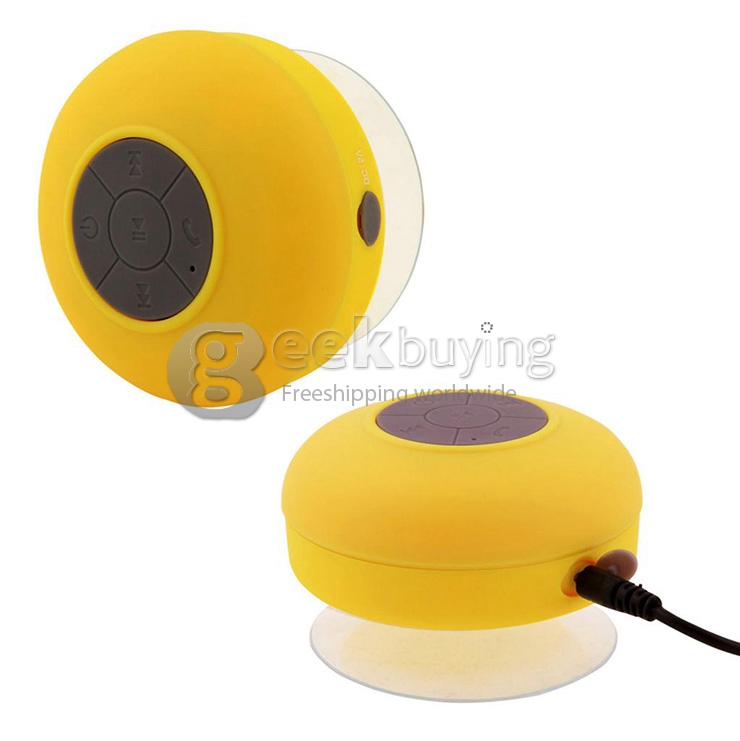 AEN IPX4 Wireless Bluetooth Shower Speaker BT3.0+EDR  2.4GHZ With Built-in Microphone & Suction Cup - Rose