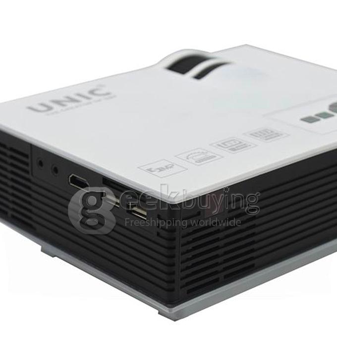 UC40 55WHD 1080P Mini Home 1080P LED Projector 50Lm W/HDMI AV SD USB Remote Control - White