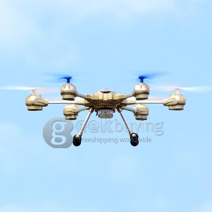 Huajun HJ918 W609-9 4.5 Channel RC 6-Rotor 3D Eversion Aircraft Copter - Golden