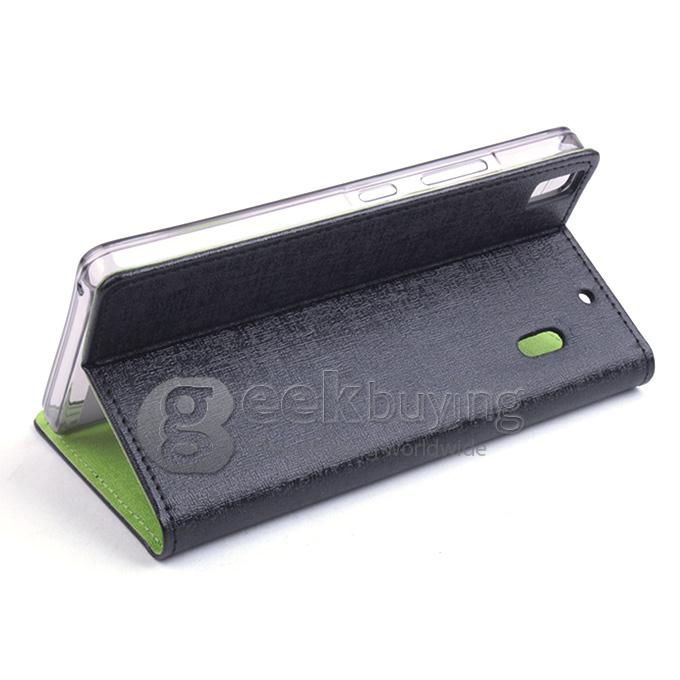 Protective PU Leather Case Hard Case Cover with for Lenovo Lemo K3 Note - Black
