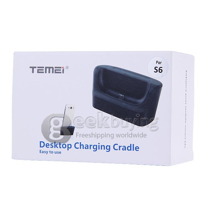 Desktop Charging Cradle USB Data Sync Dock Station for Samsung Galaxy S6 Edge /Galaxy S6 - Black
