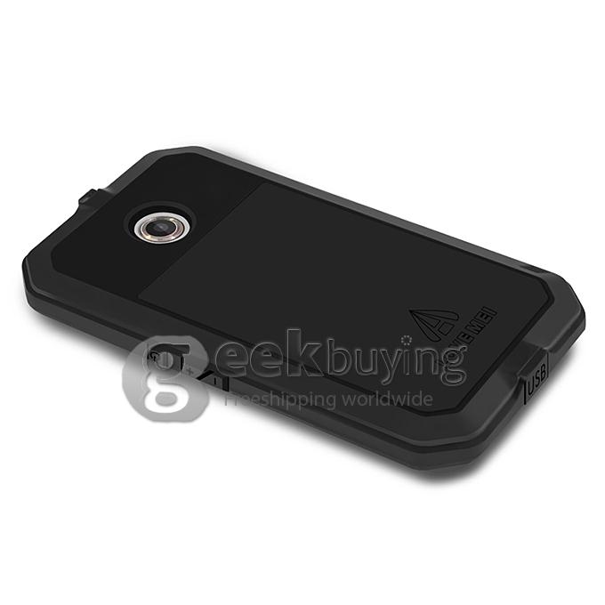 [Spain Stock] LOVE MEI Powerful Dirt/Shockproof Protective Case With Corning Gorilla Glass For Google Nexus 6 - Black