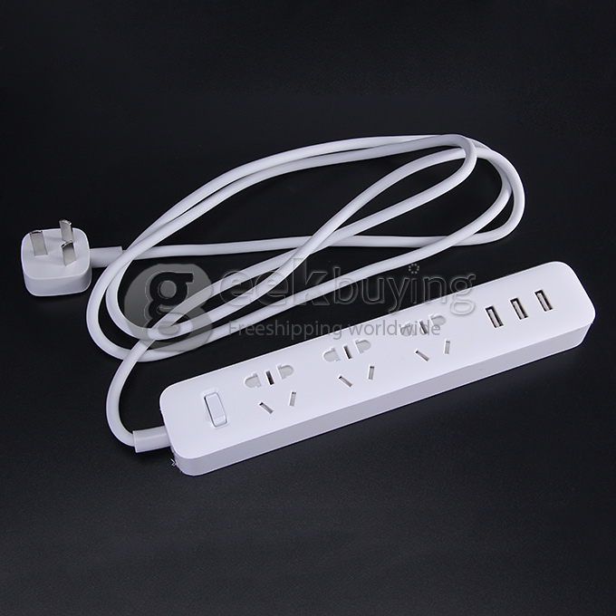 Xiaomi Mi Power Strip Patch Board with 3 USB Ports 2A Fast Charger Mini Socket + US Plug Travel Power Adaptor
