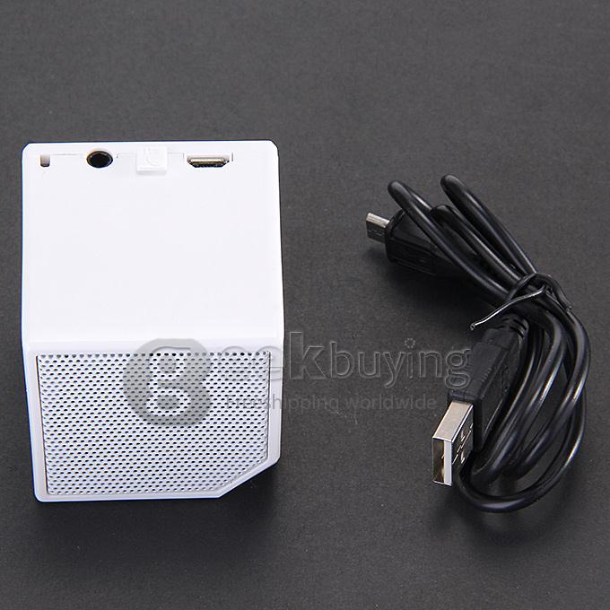 Mini Wireless BT3.0+EDR Protable Square Audio Box Bluetooth Subwoofer Magic Cube Speaker - White