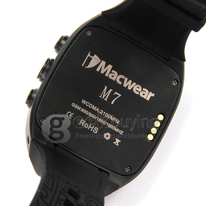 iMacwear SPARTA M7 1.54 Inch Touch Screen 3G Smart Watch Phone IP67 Waterproof Rating Android 4.4 Dual Core CPU - Black