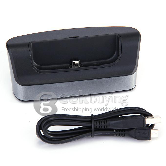 Desktop Charging Cradle USB Data Sync Dock Station for Samsung Galaxy S6 Edge /Galaxy S6 - Black