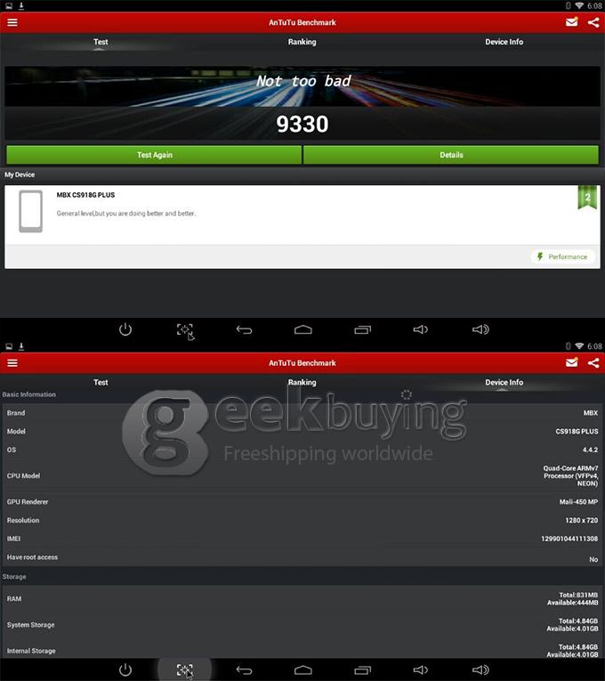 CS918G Plus Amlogic S805 Quad Core Android4.4 TV Box 1G 8G LAN WIFI 802.11b/g/n BT4.0 HDMI Miracast/DLNA 1080P - Black