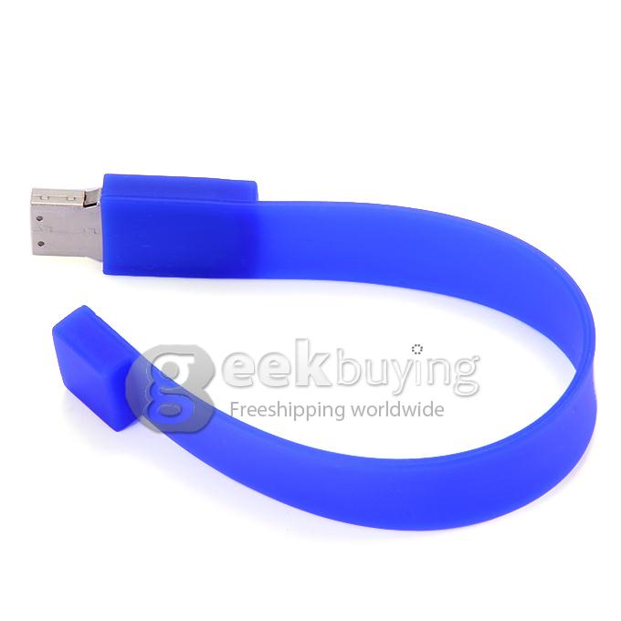 16GB Silicone Bracelet U Disk - Blue