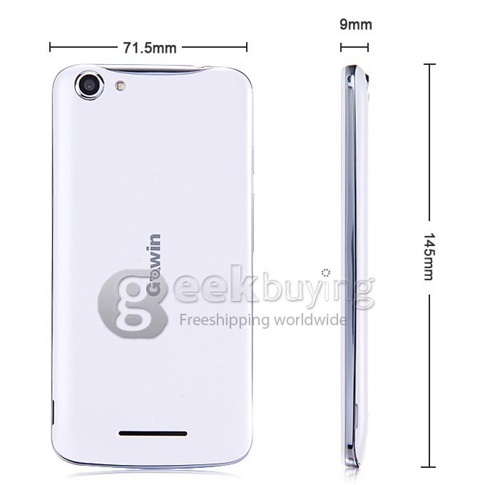 GOWIN A70 5.0 Inch QHD Pixels MTK6572 Dual Core 1.3GHz Smartphone Android 4.4 OS 8.0MP 3G GPS - White