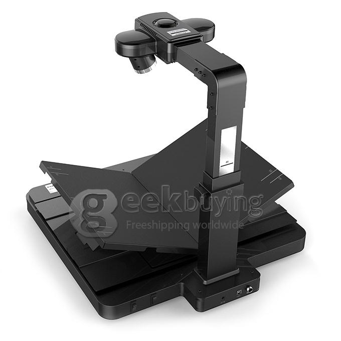 Changer M1000-Pro Scanner 2592*1944 CMOS A4 24-Bit AF Auto Focus Book Scanner - Black