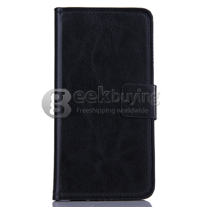 [HK Stock]Protective PU Leather Case Hard Case Cover with for ZTE Blade S6 Q7 5.5inch - Black