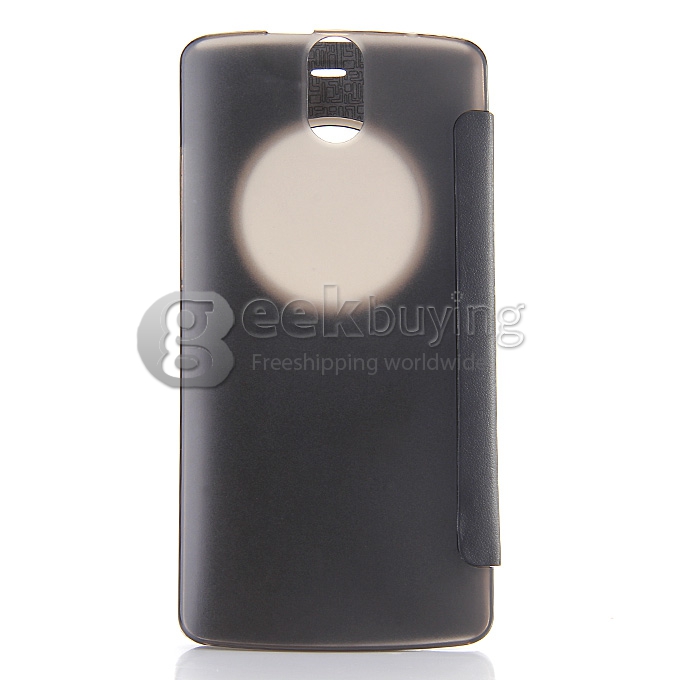 Protective PU Leather Hard Flip Cover Shell for ECOO E04/ E04 PLUS/ Bluboo X6 - Black