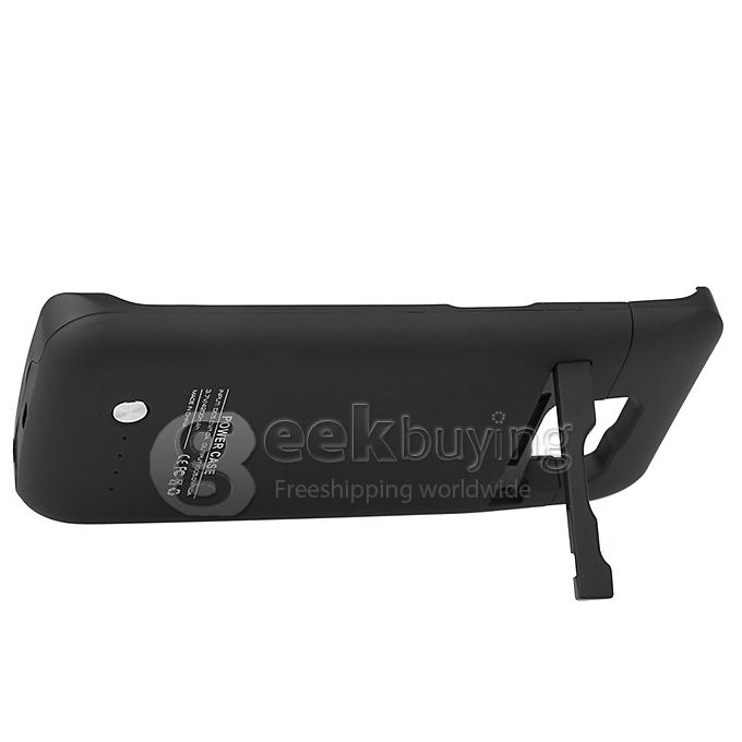 4200mah External Back Power Bank Rechargeable Battery Cover Case For Samsung S6 Edge - Black