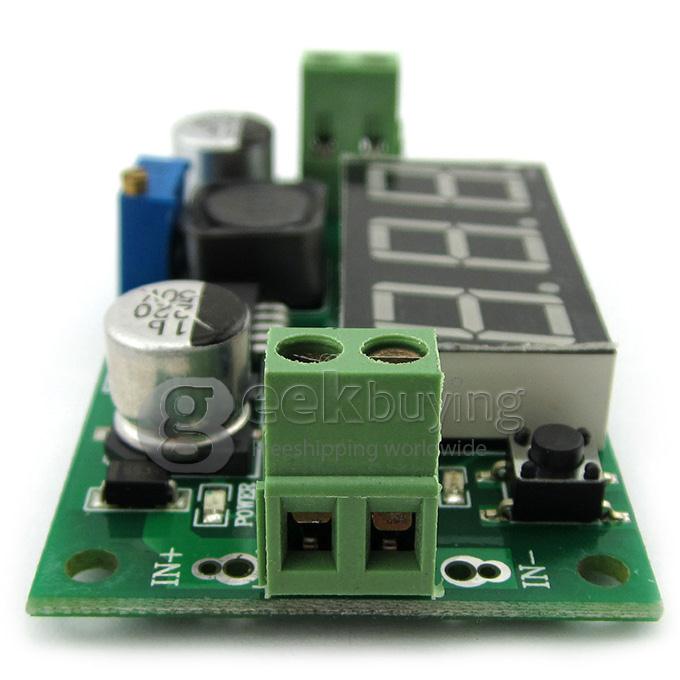 DIY LM2596 Adjustable Step-down Voltage Regulator Buck Converter Module With Voltmeter Display