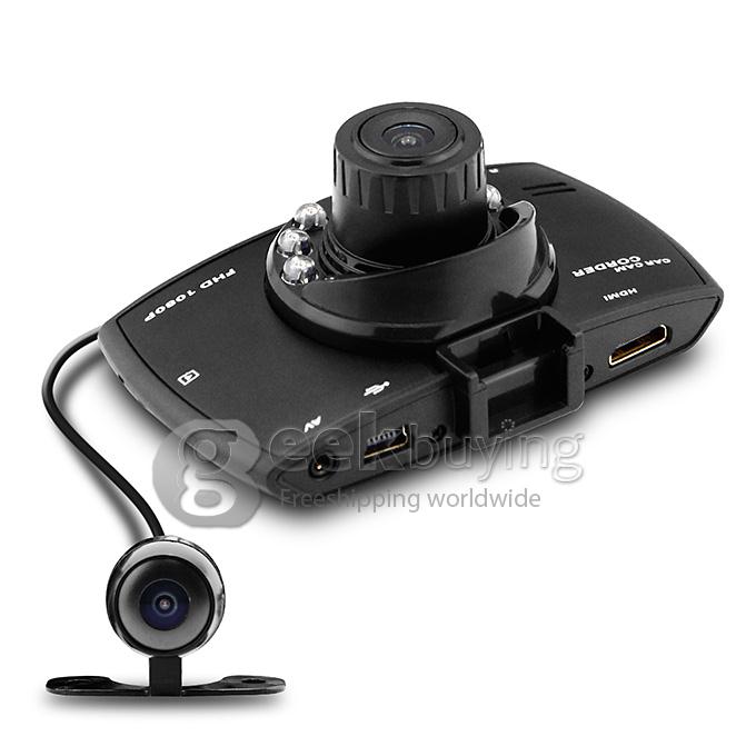 Blackview G30B 2.7 inch 1080P FHD Car DVR Dashcam Video Recorder 140 Degree Wide Angle Lens with Rear View Camera - Black