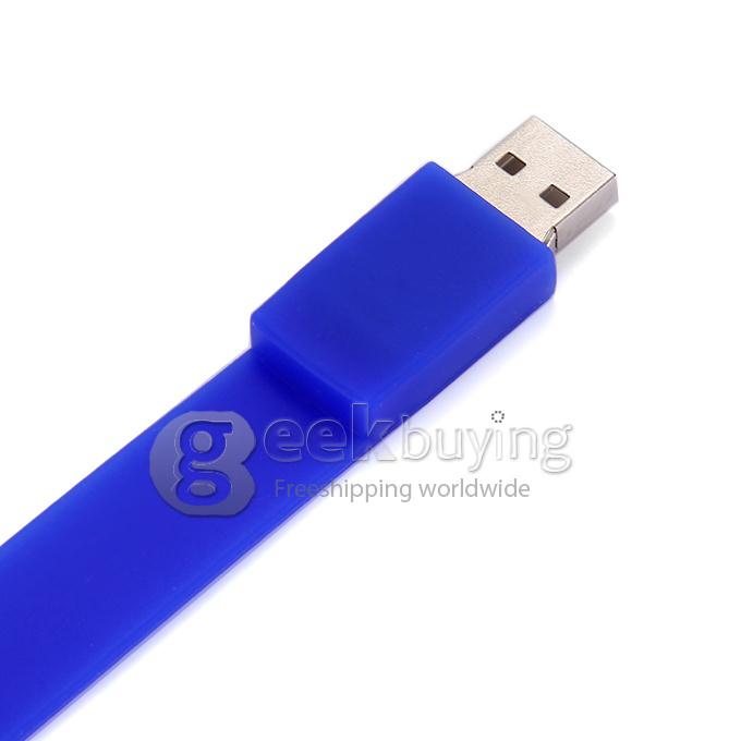 16GB Silicone Bracelet U Disk - Blue