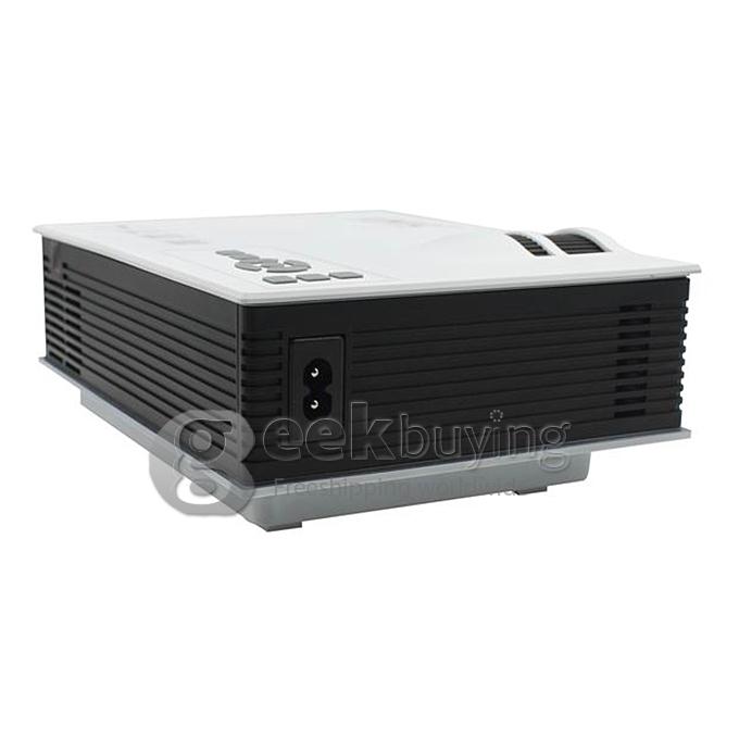 UC40 55WHD 1080P Mini Home 1080P LED Projector 50Lm W/HDMI AV SD USB Remote Control - White