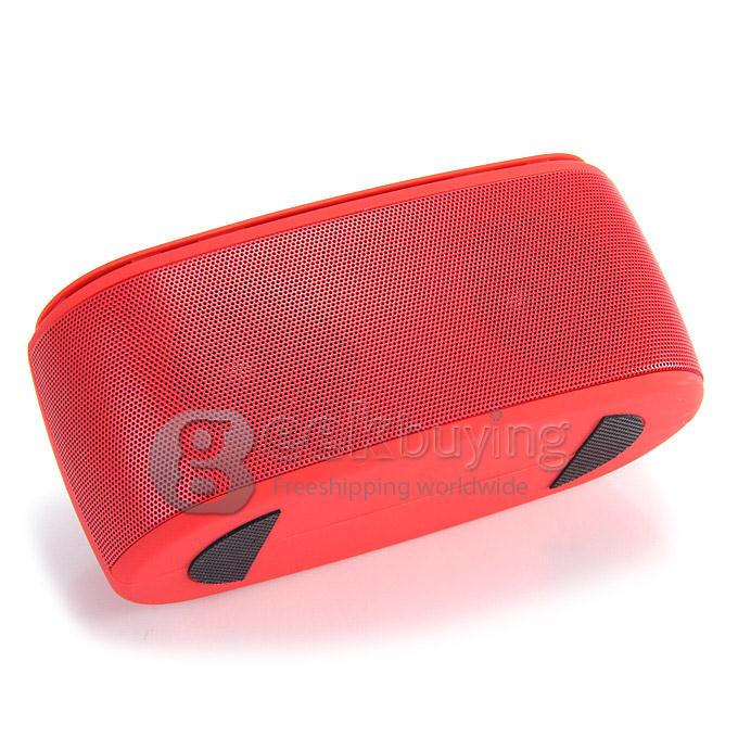 New YPS-B30 HIFI BT2.0+EDR Speaker MP3 Wireless USB Amplifier Stereo Sound Box With MIC Support TF Card - Red
