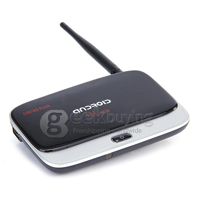 CS918G Plus Amlogic S805 Quad Core Android4.4 TV Box 1G 8G LAN WIFI 802.11b/g/n BT4.0 HDMI Miracast/DLNA 1080P - Black