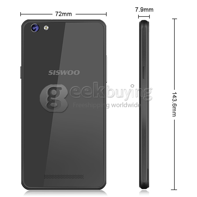 SISWOO C50 5.0inch 4G FDD-LTE Android 5.0 Smartphone MTK6735 Quad Core 1GB RAM 8GB ROM 8.0MP IPS HD - Black