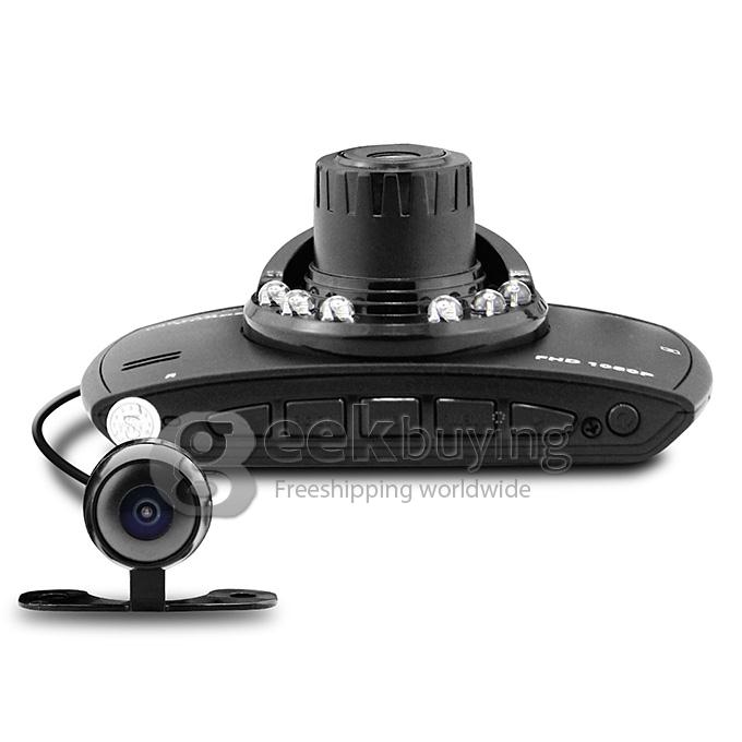 Blackview G30B 2.7 inch 1080P FHD Car DVR Dashcam Video Recorder 140 Degree Wide Angle Lens with Rear View Camera - Black