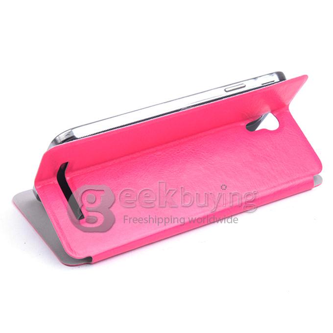 Brand New Protective PU Leather Hard Case Cover Shell for JIAYU S3 - Rose