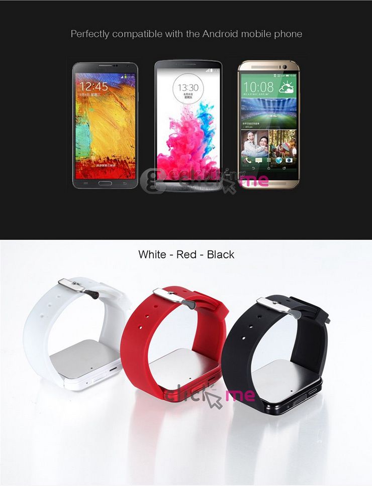 U80 Bluetooth Smart Watch Notification Sedentary Reminder for Android 3.0 or above  - White