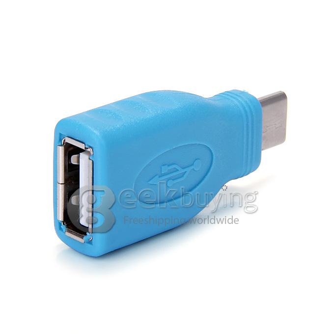 Type-C To Type-B Female USB 2.0 Adapter - Blue