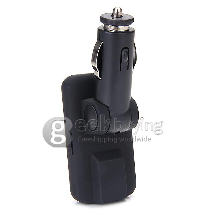 301E Bluetooth Adapter MP3 Player Wireless Car FM Transmitter with USB Jack TF Slot with Remote Control - Black