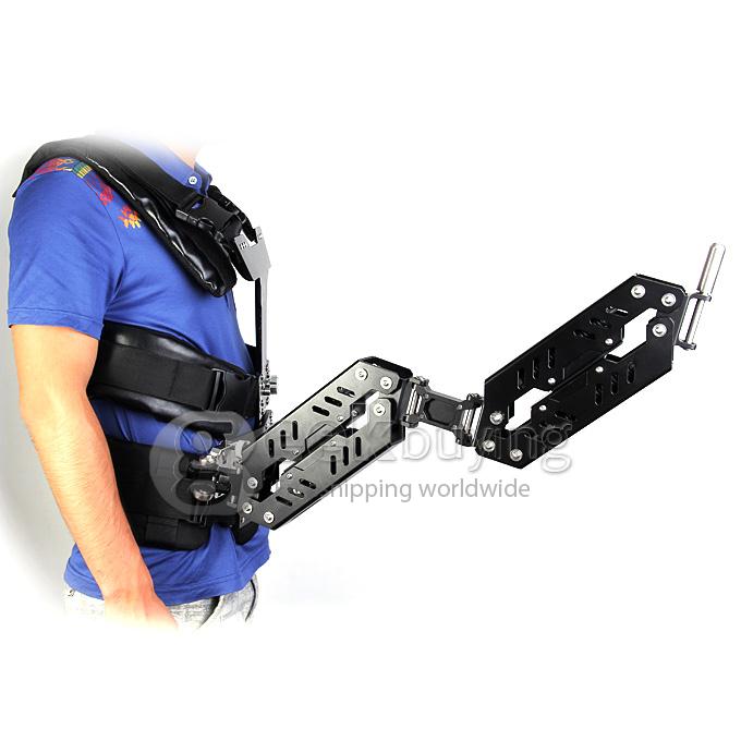Wieldy HD-3600 Steadicam Triangle Double Damping Arms with Vest for Filming - Black