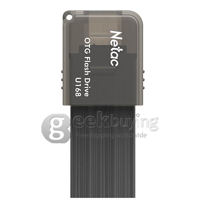 [HK Stock] Netac LangKe U168 16GB USB 3.0 OTG Mobile Flash Drive - Black